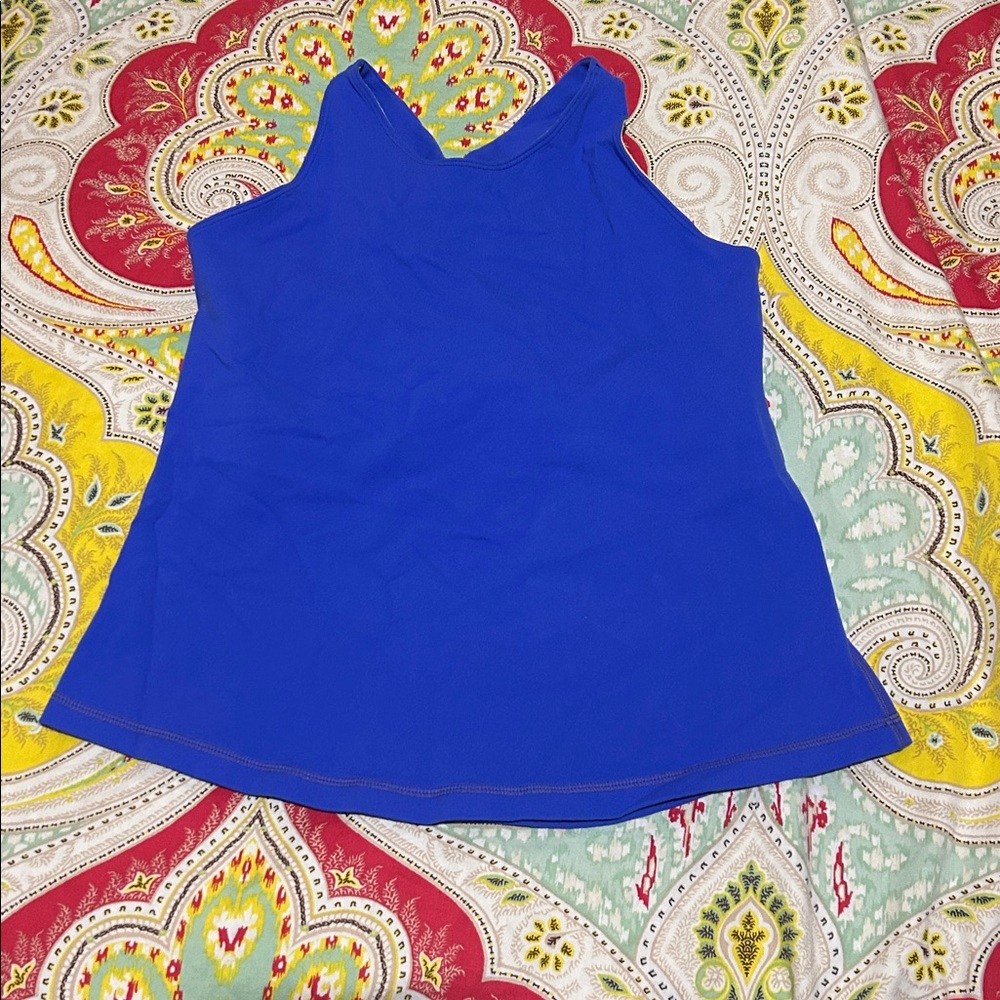 Vintage Lululemon purple criss cross crop tank top shirt size 4